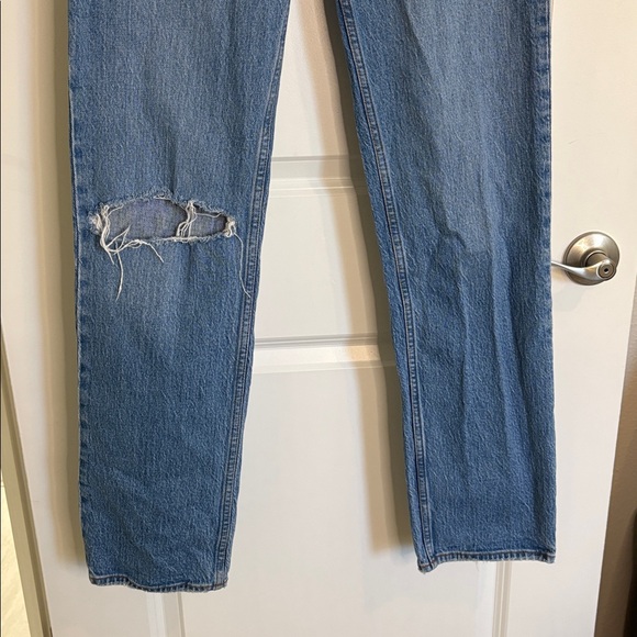 Abercrombie & Fitch The 90s Straight Mid Rise Jeans Size 27 Extra Long - Picture 5 of 9